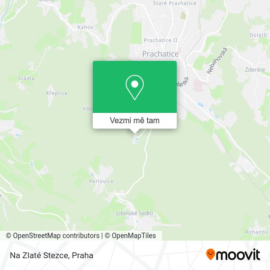 Na Zlaté Stezce mapa