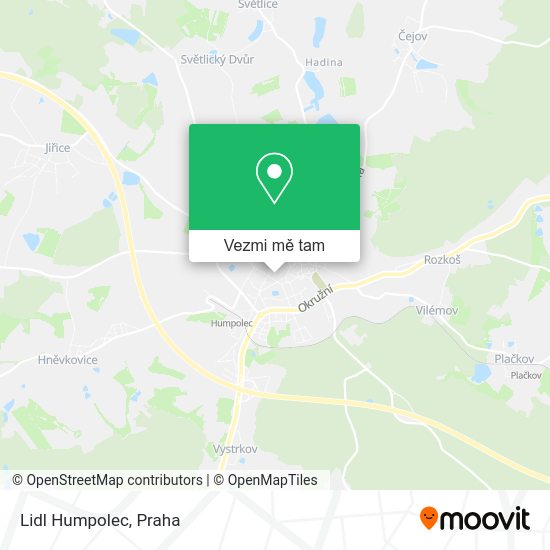 Lidl Humpolec mapa