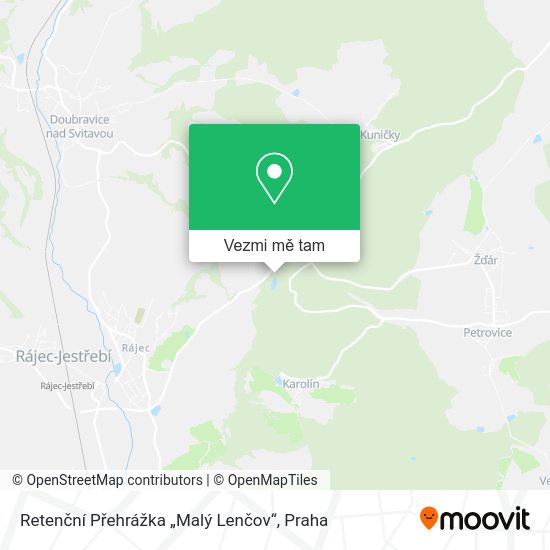 Retenční Přehrážka „Malý Lenčov“ mapa