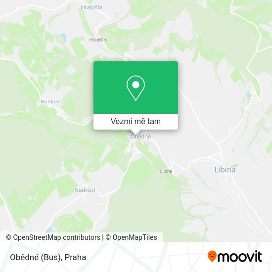 Obědné (Bus) mapa