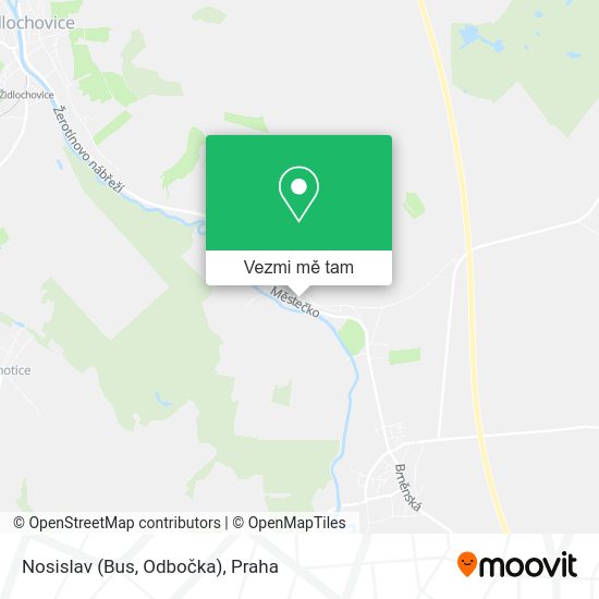 Nosislav (Bus, Odbočka) mapa