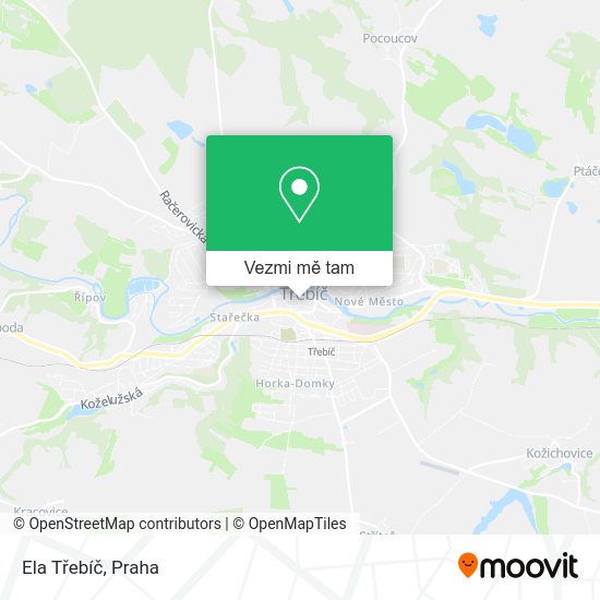 Ela Třebíč mapa