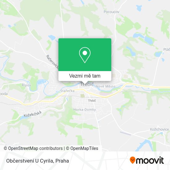 Občerstvení U Cyrila mapa