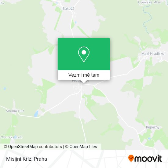 Misijní Kříž mapa