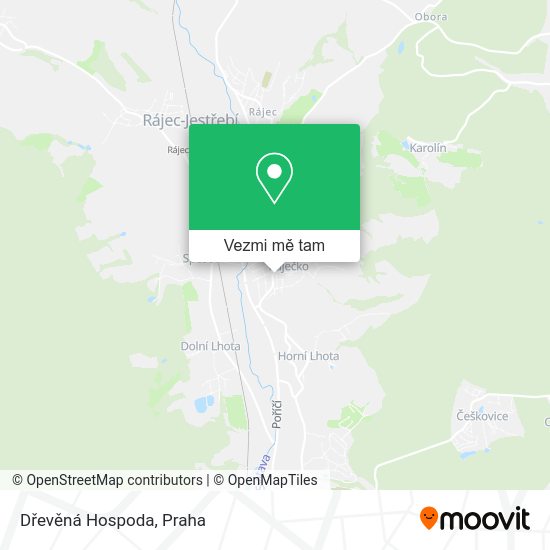 Dřevěná Hospoda mapa