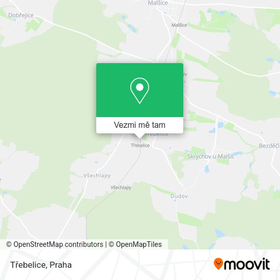 Třebelice mapa