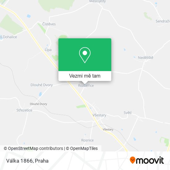 Válka 1866 mapa