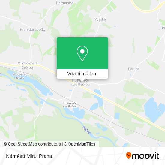 Náměstí Míru mapa