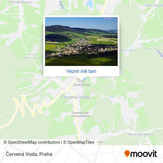 Červená Voda mapa