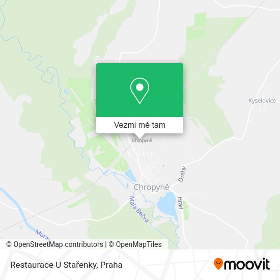 Restaurace U Stařenky mapa