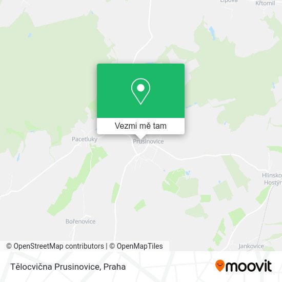 Tělocvična Prusinovice mapa