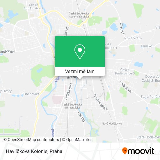 Havlíčkova Kolonie mapa