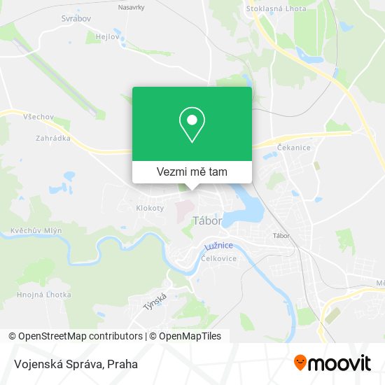 Vojenská Správa mapa