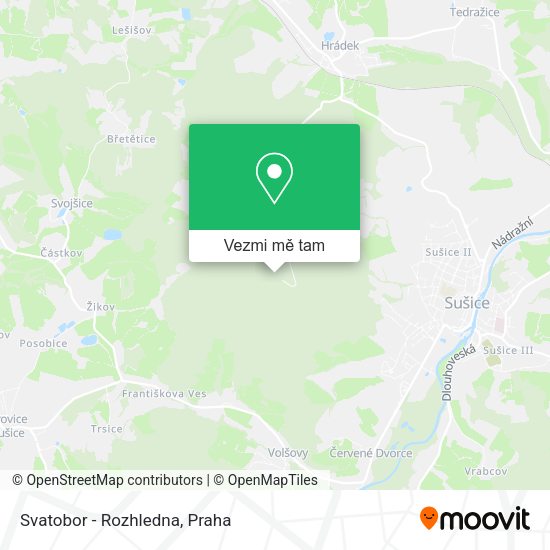 Svatobor - Rozhledna mapa
