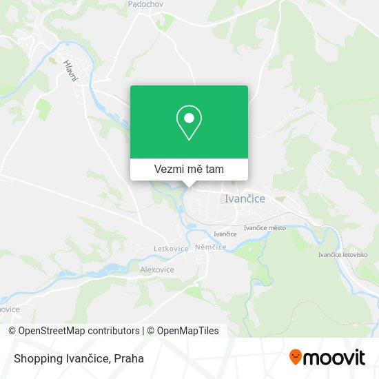 Shopping Ivančice mapa