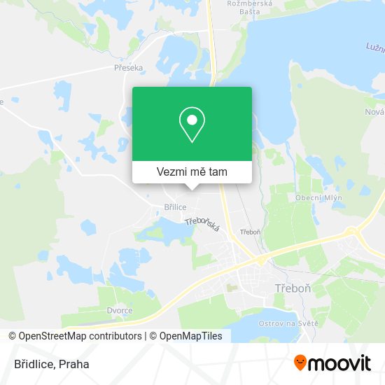 Břidlice mapa