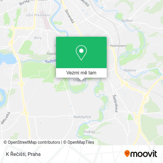 K Řečišti mapa