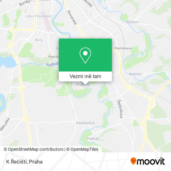 K Řečišti mapa