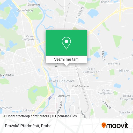 Pražské Předměstí mapa
