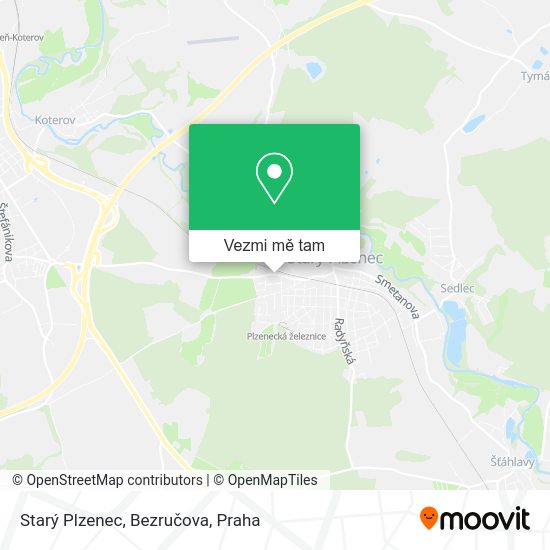 Starý Plzenec, Bezručova mapa