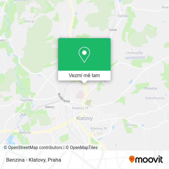 Benzina - Klatovy mapa
