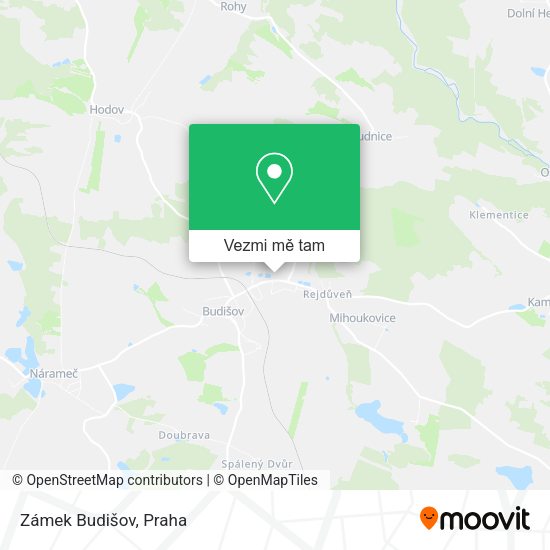 Zámek Budišov mapa