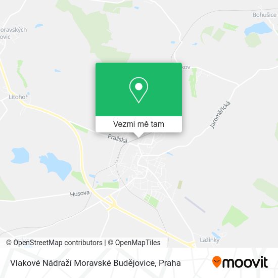 Vlakové Nádraží Moravské Budějovice mapa