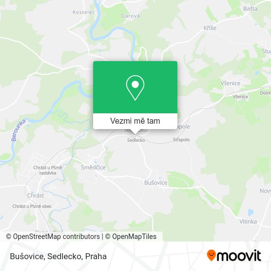 Bušovice, Sedlecko mapa