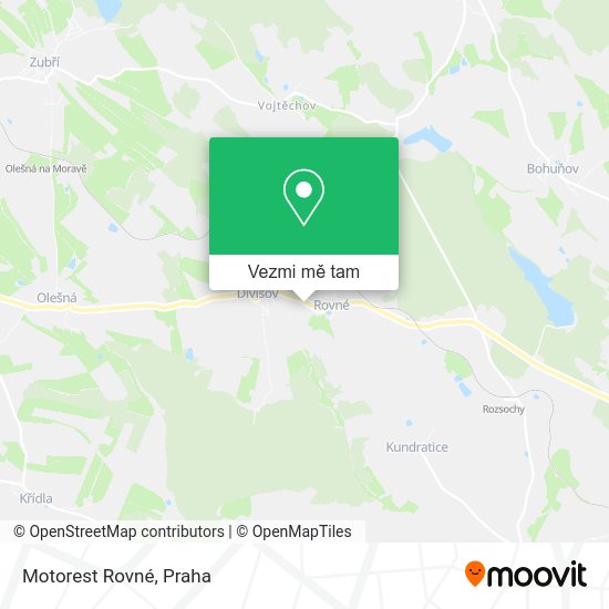 Motorest Rovné mapa