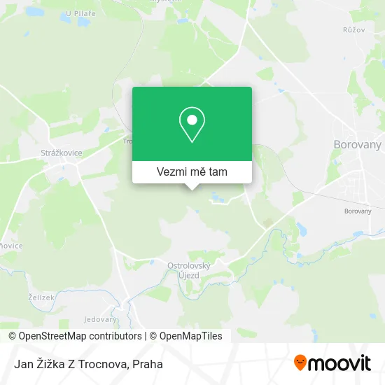 Jan Žižka Z Trocnova mapa