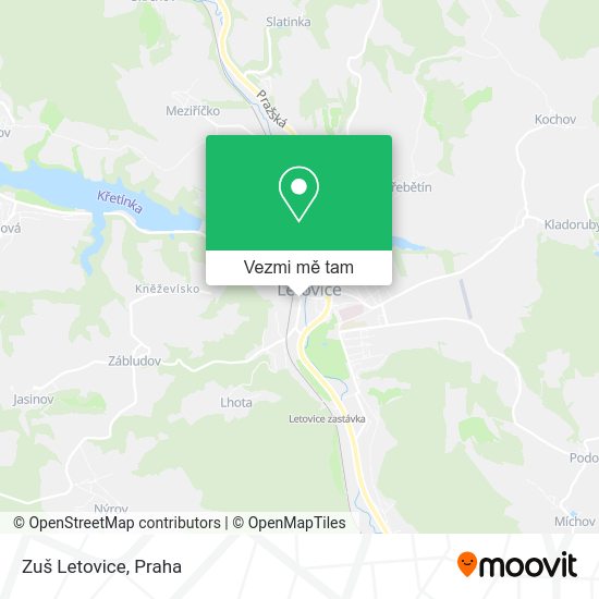 Zuš Letovice mapa