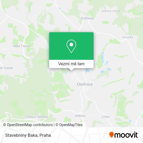 Stavebniny Baka mapa