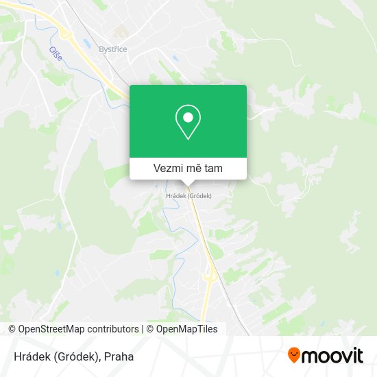 Hrádek (Gródek) mapa