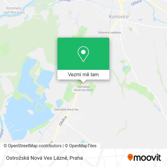 Ostrožská Nová Ves Lázně mapa