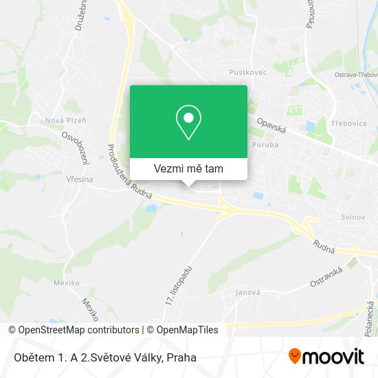 Obětem 1. A 2.Světové Války mapa