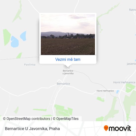 Bernartice U Javorníka mapa