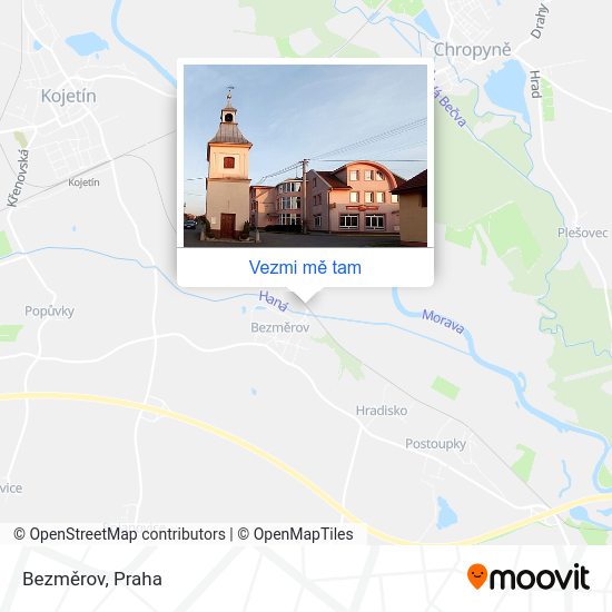 Bezměrov mapa