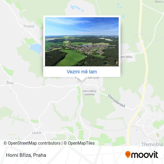 Horní Bříza mapa