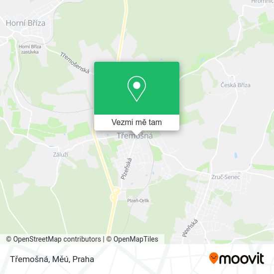 Třemošná, Měú mapa