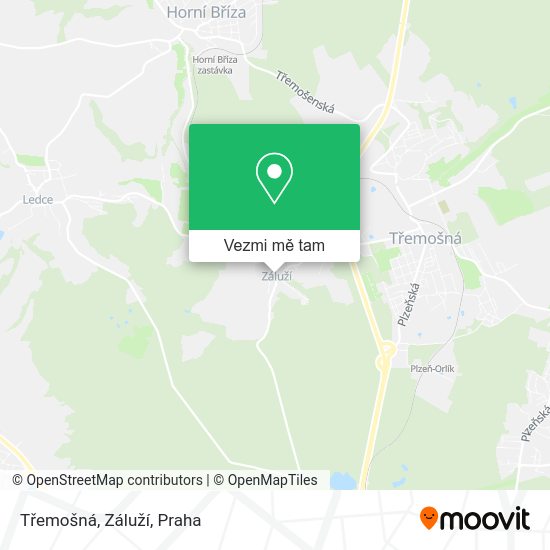 Třemošná, Záluží mapa