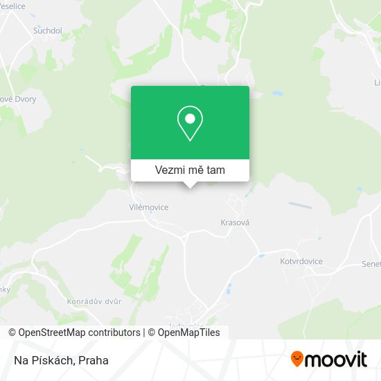 Na Pískách mapa