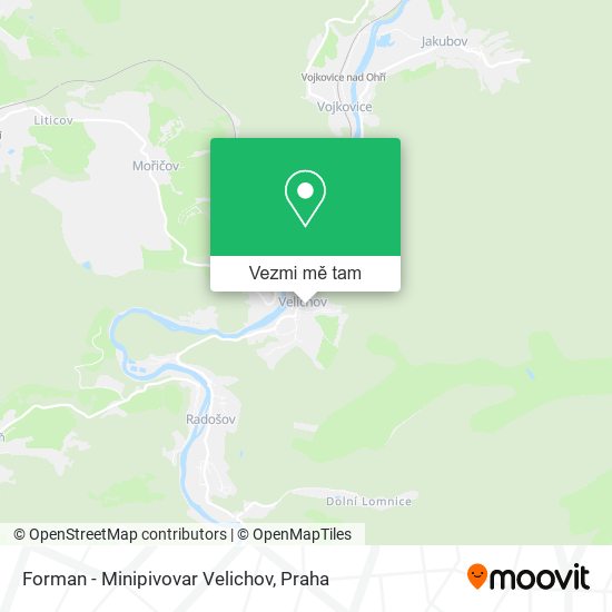 Forman - Minipivovar Velichov mapa