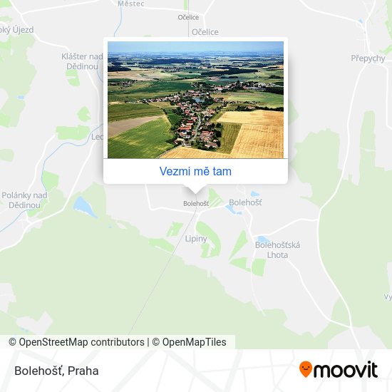 Bolehošť mapa