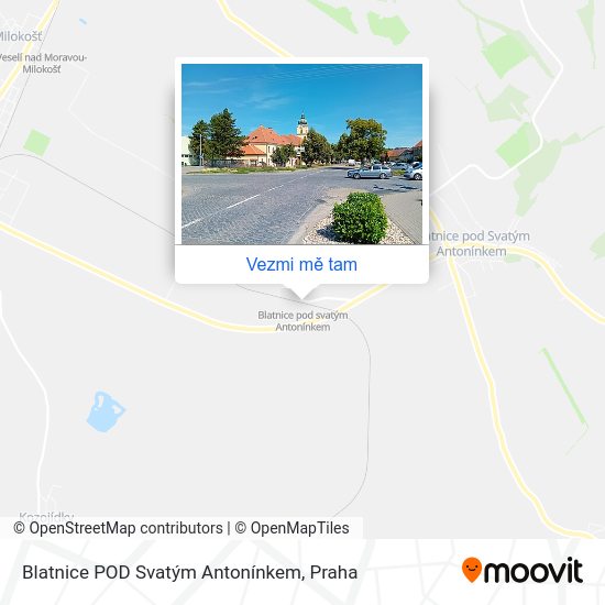 Blatnice POD Svatým Antonínkem mapa