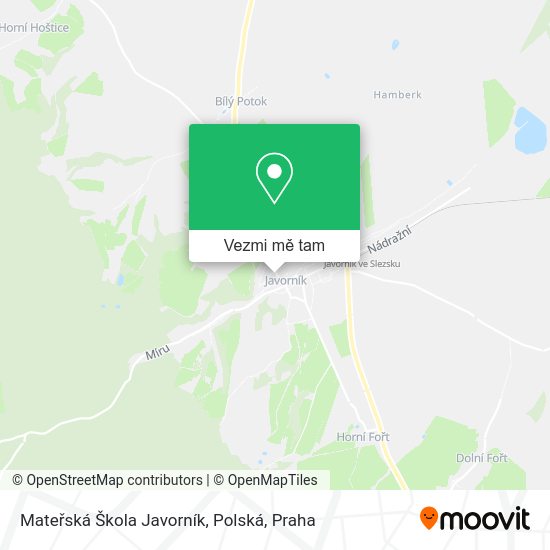 Mateřská Škola Javorník, Polská mapa