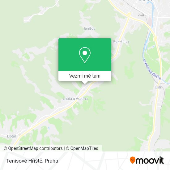 Tenisové Hřiště mapa