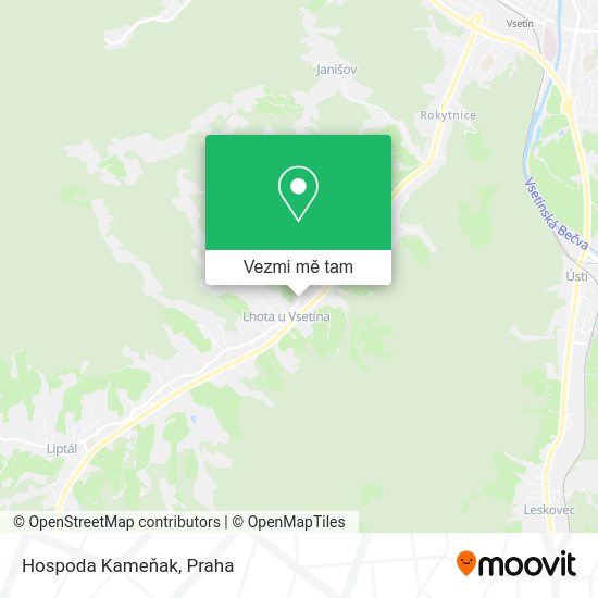 Hospoda Kameňak mapa