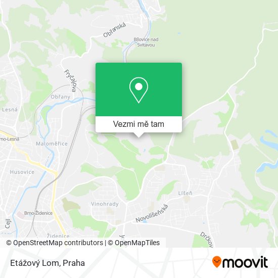 Etážový Lom mapa