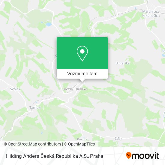 Hilding Anders Česká Republika A.S. mapa