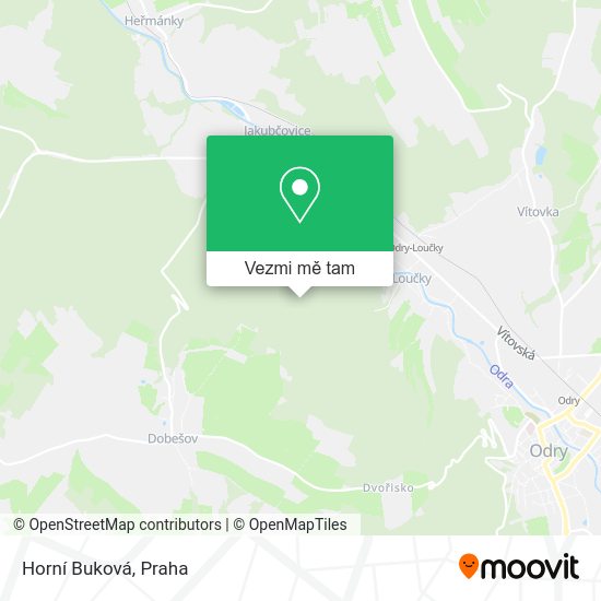 Horní Buková mapa